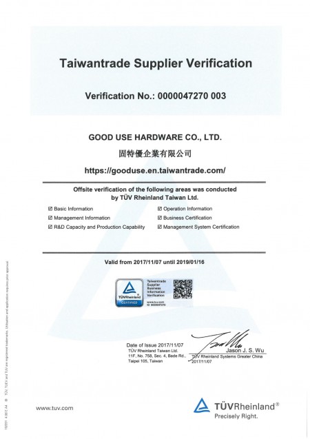 TUV Rheinland Certificate